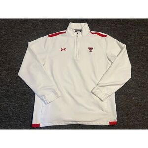 Texas Tech Red Raiders Under Armour 1/4 Golf Pullover Men's White/Red MEDIUM
